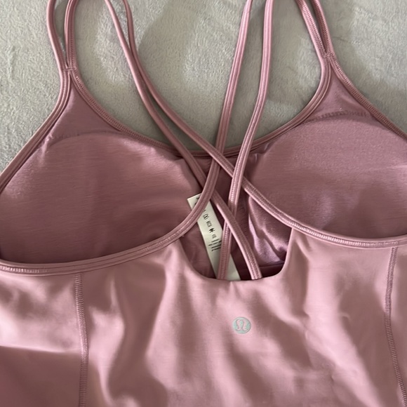 Lululemon Free to Be Tank *Everlux Top Pink Taupe Bra 8 - Picture 4 of 8